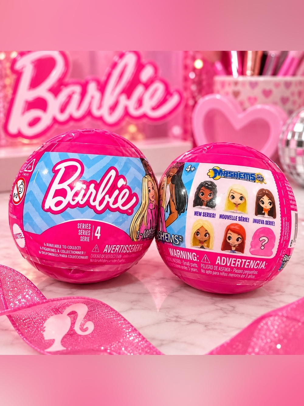 💕 NWT Barbie Mashems Series 4 Mystery Capsules – 2-Pack – Sealed Blind Balls 💕